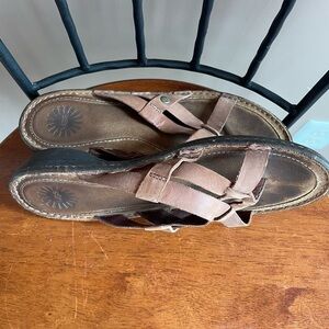 Ugg Lanni‎ Leather Sandals in Caramel Size 9